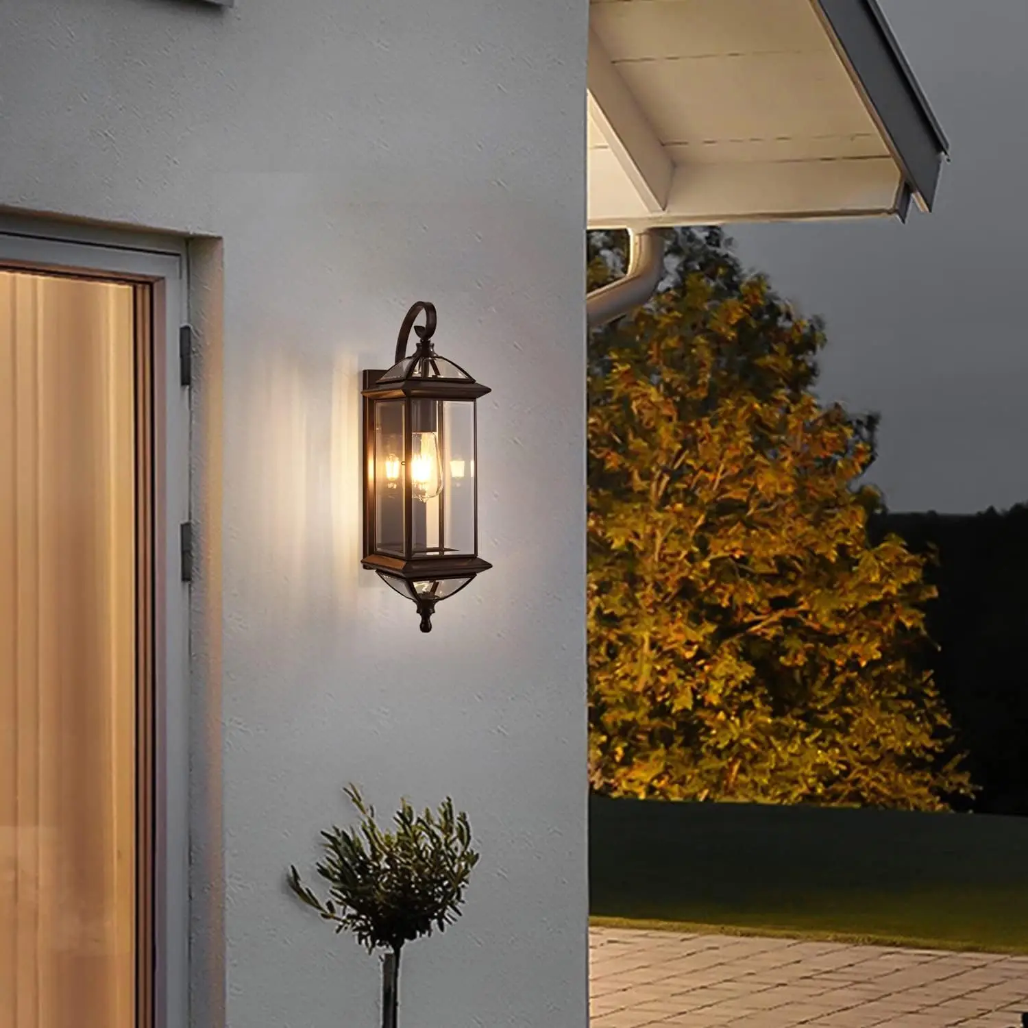 Exterior Light Fixture Oil Rubbed Bronze Anti-Rust Wall Lantern Fixture Waterproof Wall Mount