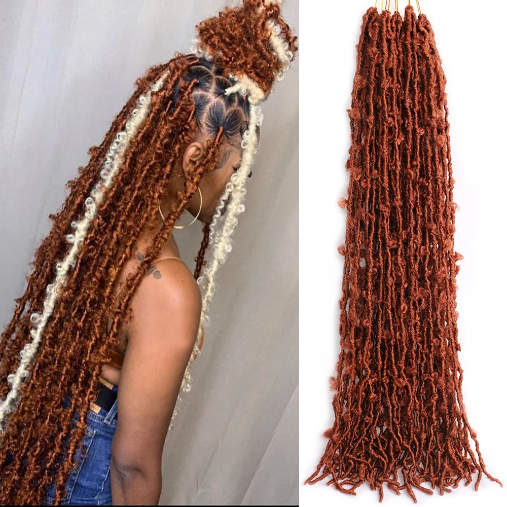 Butterfly Locs Synthetic Hair 36 inch Crochet Hair Soft Locs Crochet Braids Handmade Distressed Faux Locs Hair Extension