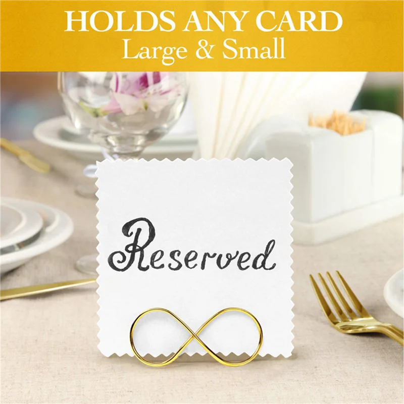 

Table Number Holder Stands 36 Pack - Wedding Seating Labels Placecard Clips Photo Picture Cards Display Stand Gold