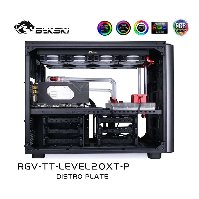 Bykski Distro Plate For TT LEVEL20 XT Case,MOD Water Cooling Reservoir Pump Radiator Kit For PC GPU CPU ,RGV-TT-LEVEL20XT-P