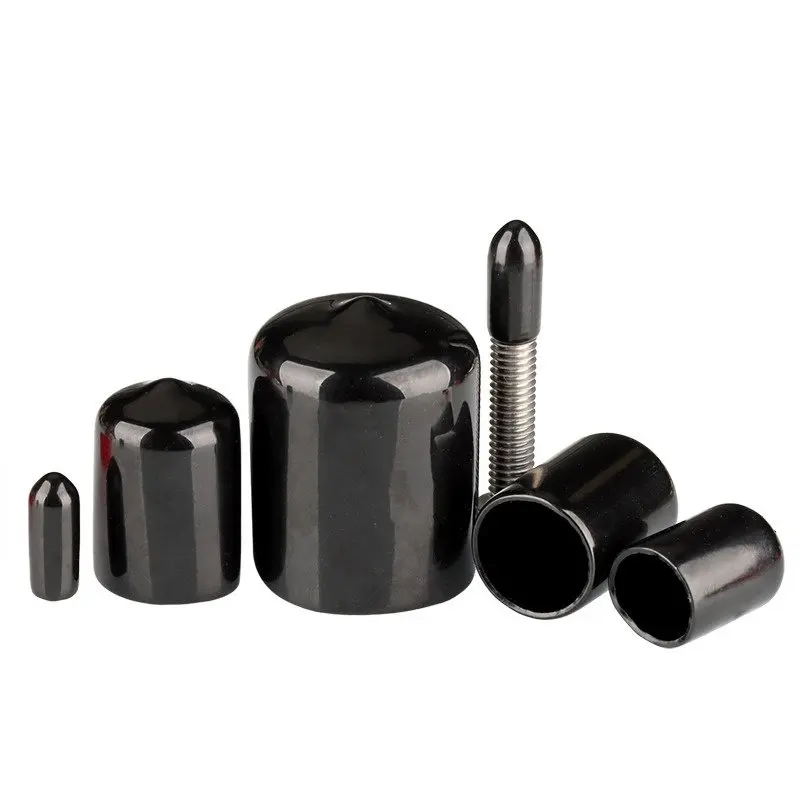 1.3/1.5/1.6/1.8/2-114mm Rubber End caps Screw End Cap Cover Plastic Tube Hub Thread Protector Push-fit Caps Rubber Threaded Cap