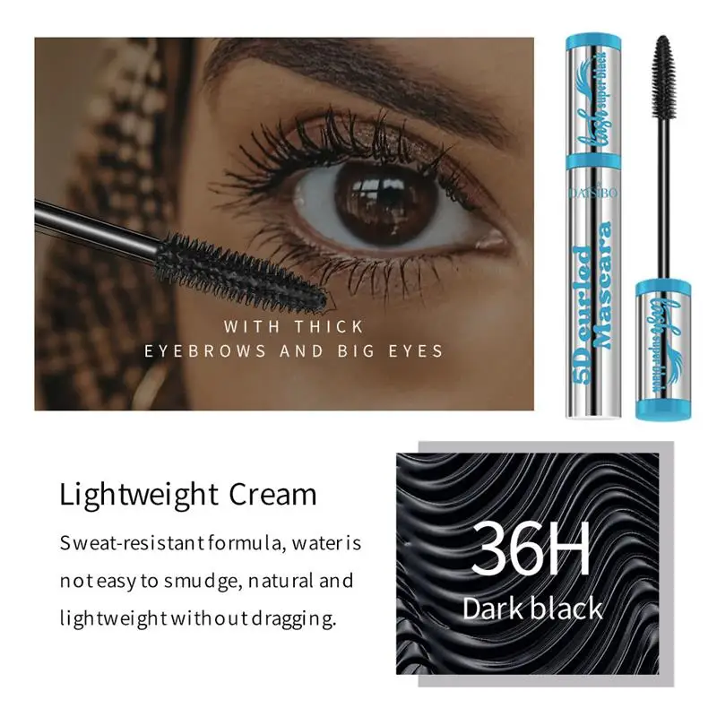 มาสคาร่ากันน้ำ 4D ขนตายาว ติดทนนาน ขนตาไหมสีดำ ต่อขนตา แต่งหน้า ความงาม ดวงตา เครื่องสำอางเกาหลี