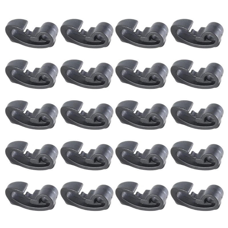 20Pcs Lanyard Hooks Bulk Nylon Plastic Hooks for Lanyards Clips Clasps Basic Buckle Lanyard Hooks for Hanging Black