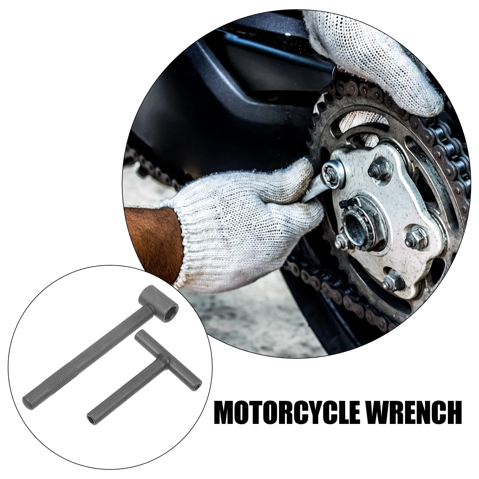 

2pcs Motorcycle Valve Wrench Steel Engine Repair Adjustment Tool T Handle Spanner For Scooter Engine Valve Screw Repair Wrench