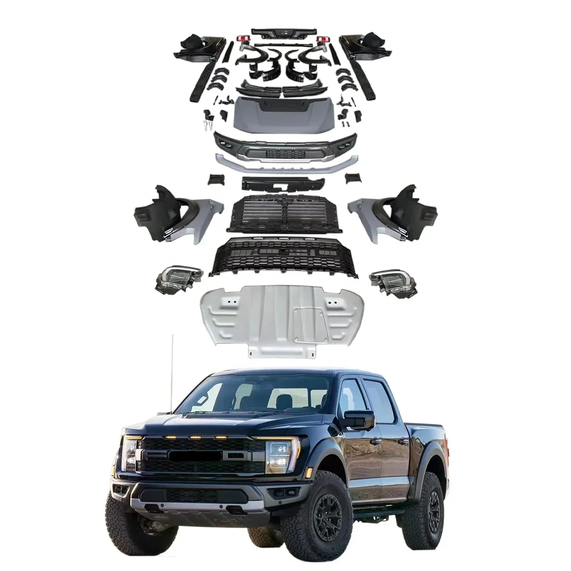 New Design Body Kits For Ford SVT F150 2012 2013 2014 2015 2016 2017 2018 2019 2020 upgrade to 2021 2022 2023 Raptor assembly