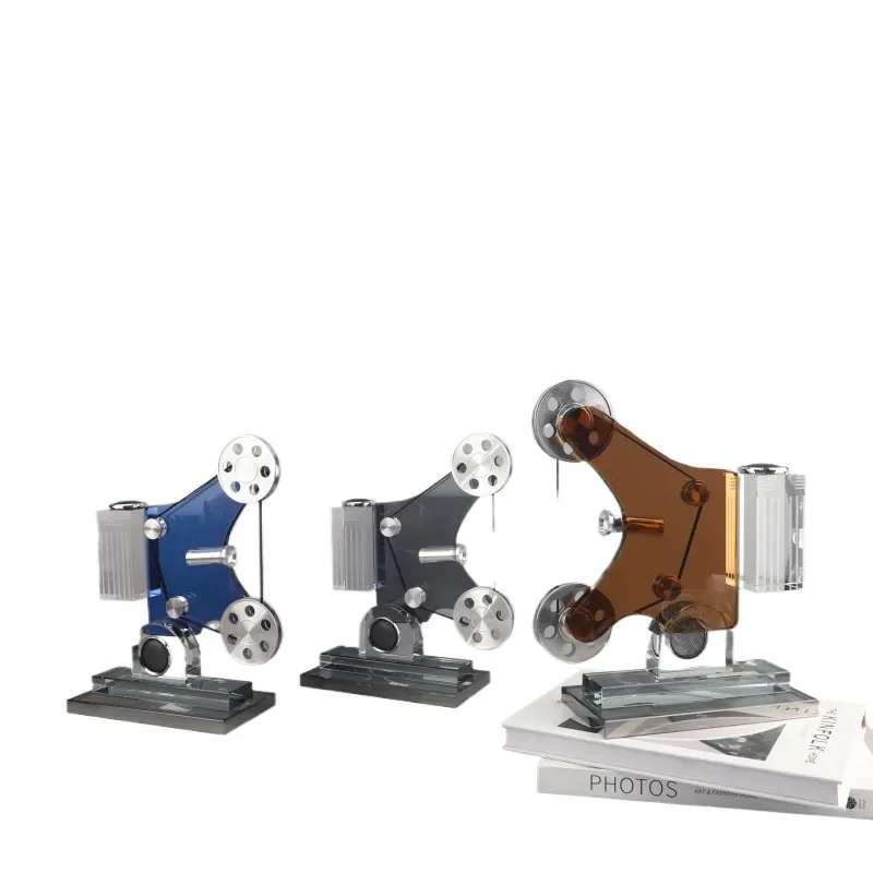 Nordic Creative Retro Crystal Projector Model Ornament for Study Entrance Living Room Bedroom Hotel Home Decoration