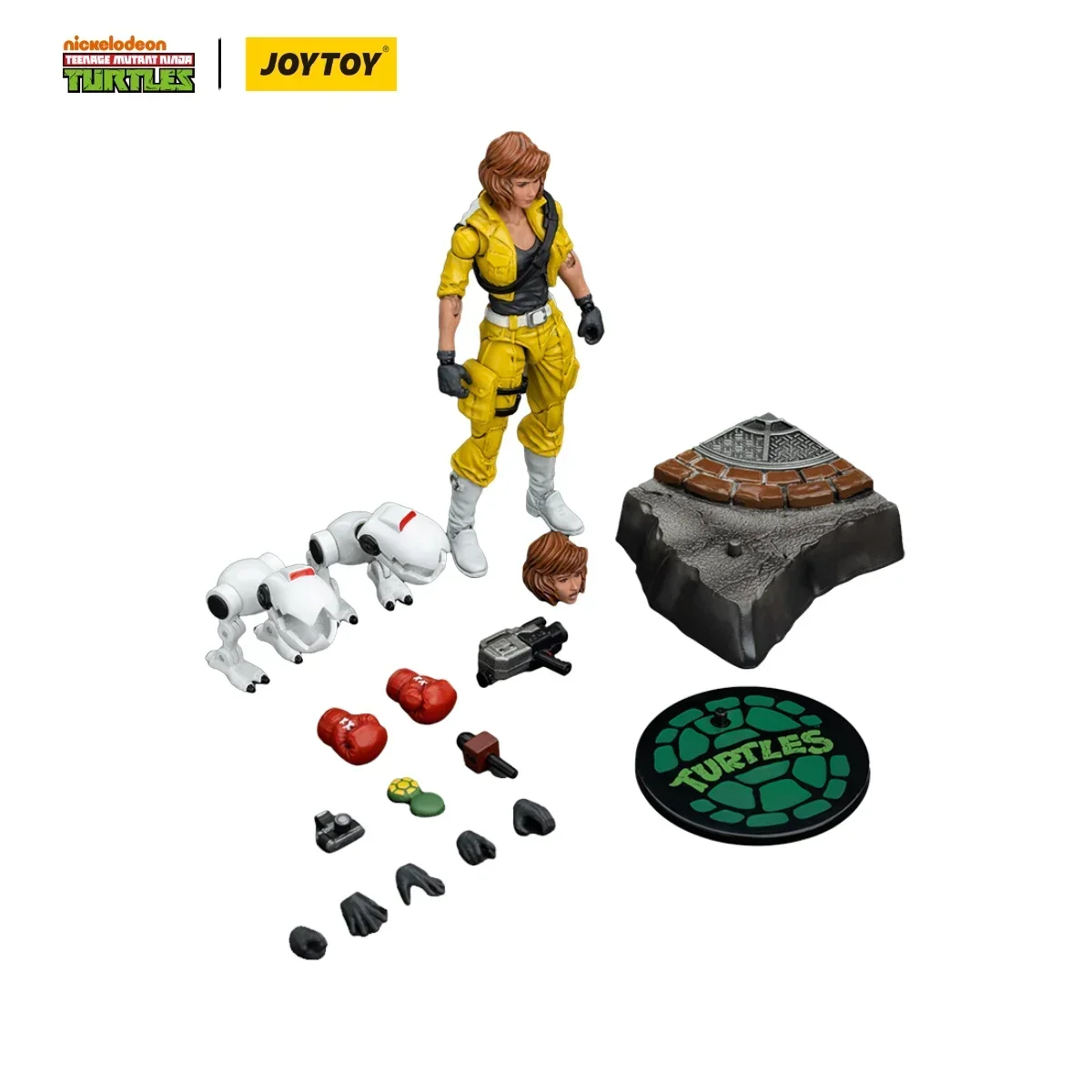 JOYTOY 1/18 ตัวเลขการกระทํา TMNT Splinter เมษายน O'Neil อะนิเมะตัวเลขสะสมโต๊ะตกแต่งรูปปั้นของเล่นเด็กวันเกิดของขวัญ