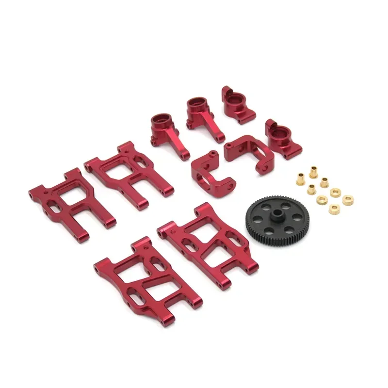 

10 Pieces Front Rear Lower Arm Set Parts Arms for LC Racing Ptg-2 1/10