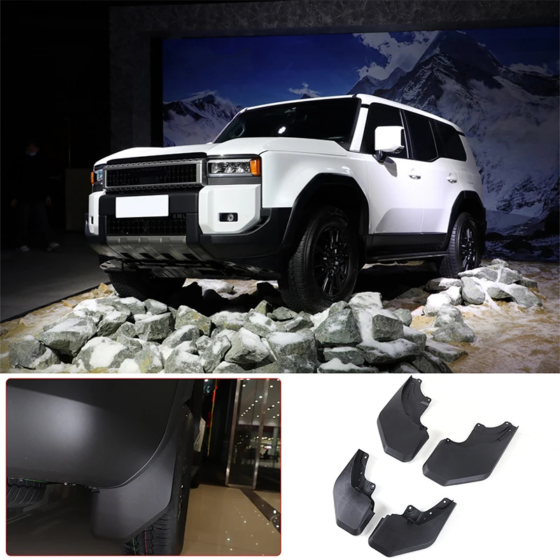 For 2024+ Toyota Land Cruiser Prado car fenders PP soft plastic car exterior accessories black 4-piece set