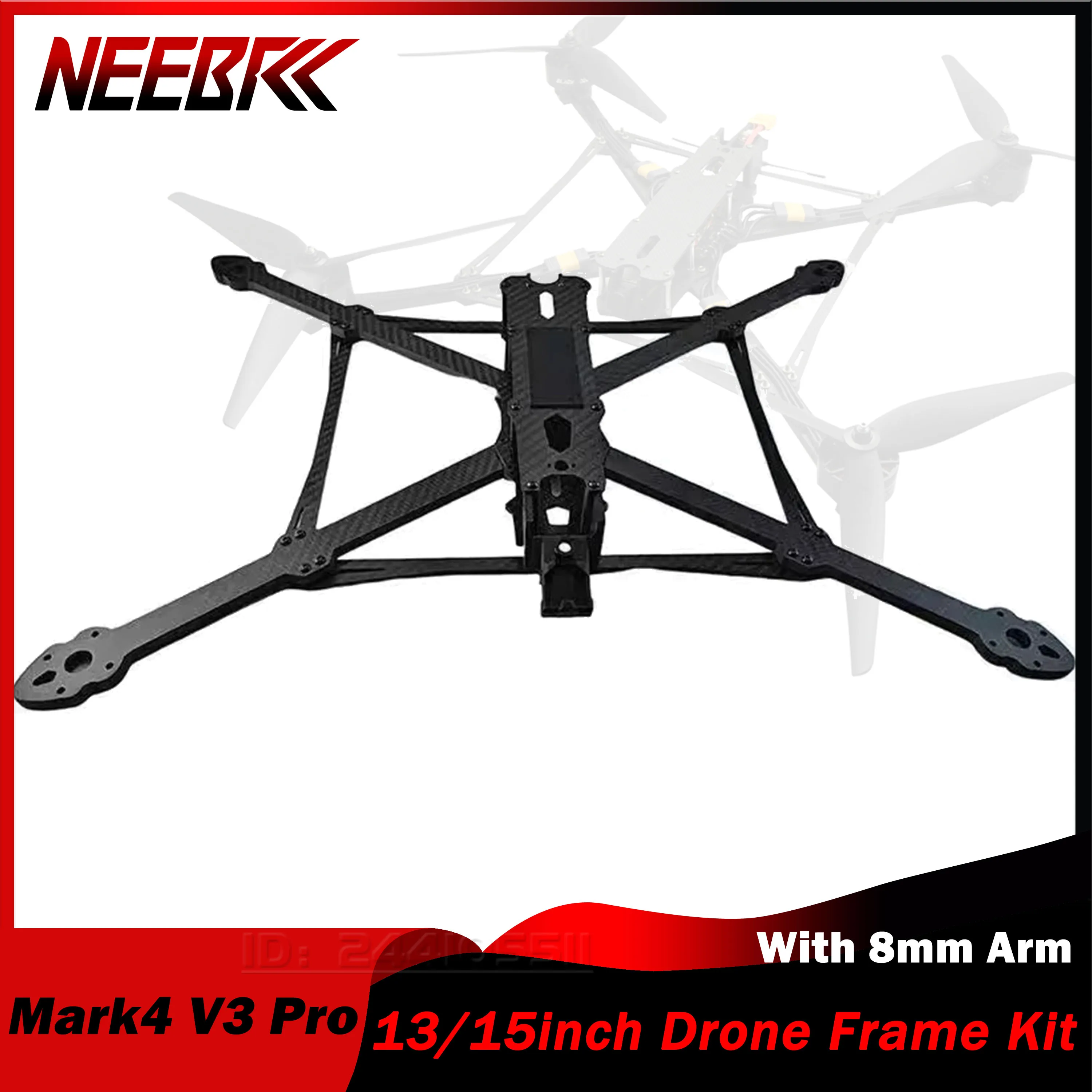 

Mark4 V3 Pro 13inch 570mm/15inch 680mm FPV Drone Frame Kit Carbon Fibre for Freestyle RC Racing Quadcopter DIY Prop Motor Part