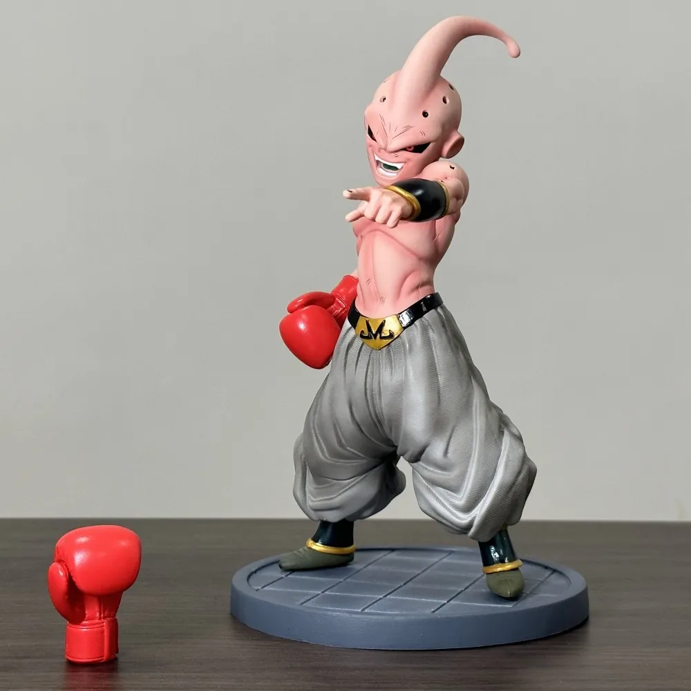 

21CM Dragon Ball Majin Buu Boxing Glove Hands Replaceable Stand ver. Anime Action Figure PVC Model Toys Birthday Gift For Kids