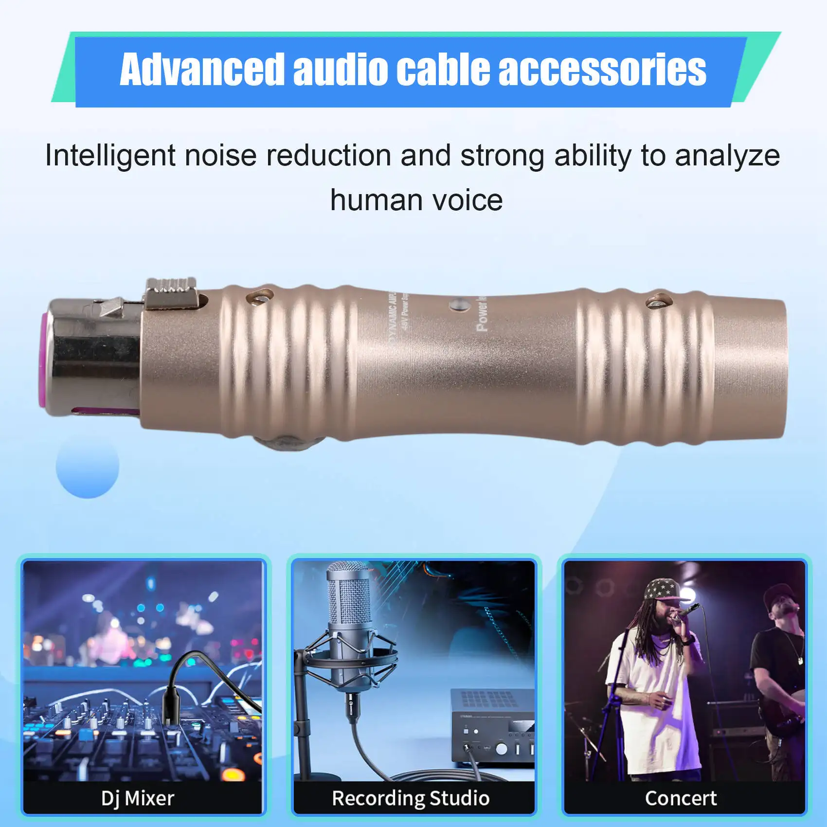 Mini 48V Dynamic Microphone Preamp Single Channel Activator Increase Omnidirectivity For Dynamic Microphone