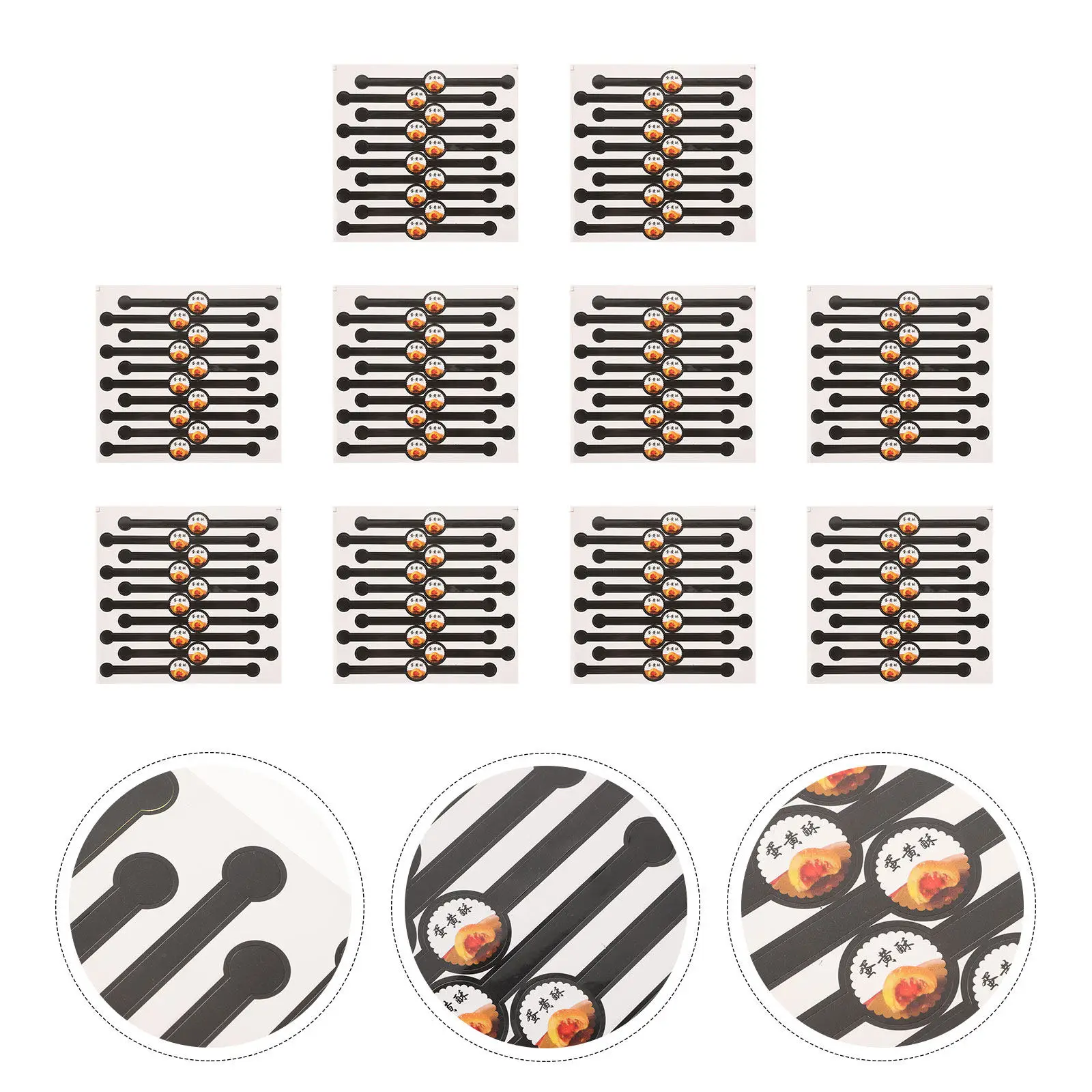 10 Sheets Egg Yolk Pastry Sealing Stickers DIY Baking Labels Decorative Gift Box Seal Stickers for Cookie Cake Candy Bag