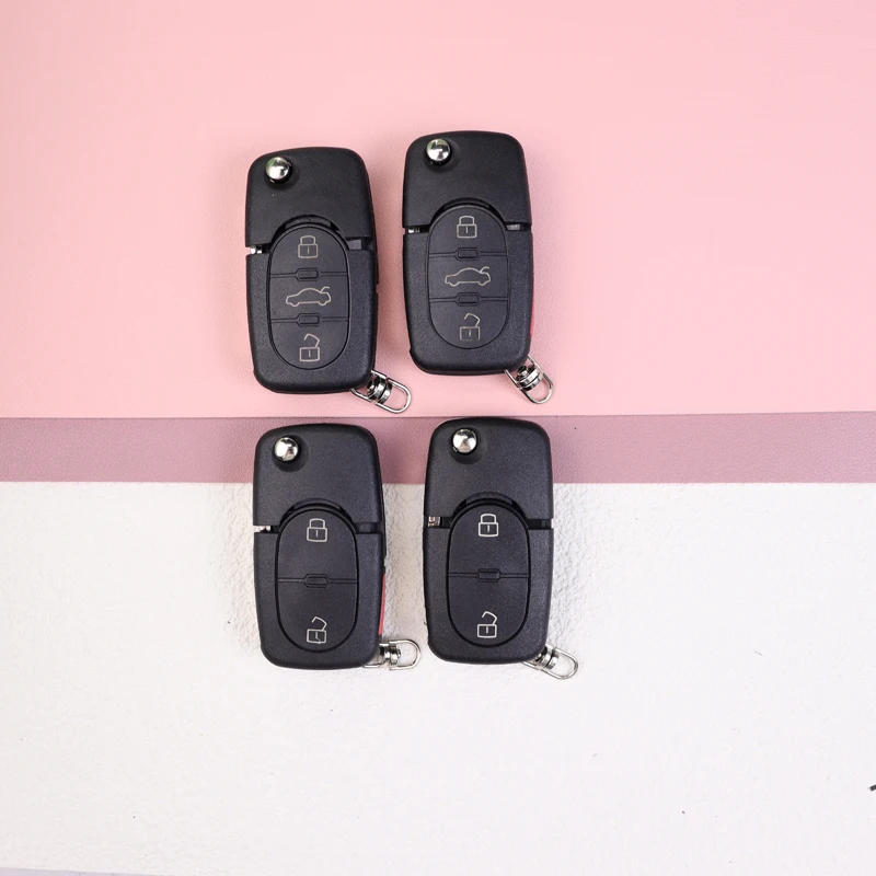 Funda Carcasa para Llave de Coche Audi A2 2000-2005, A3 B5, A4, A6, A8, TT, RS4, Volkswagen/VW Passat, Beetle, Golf, Seat, Skoda