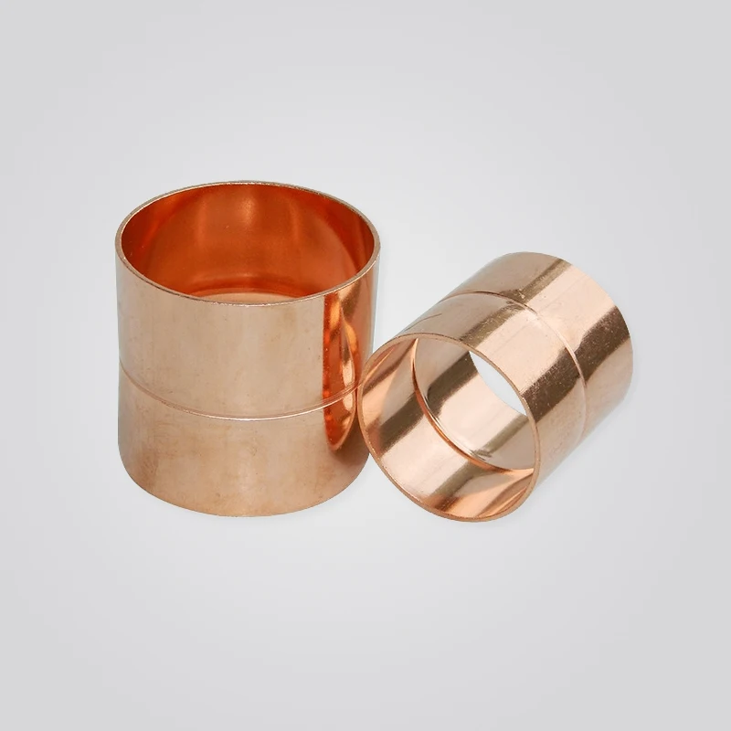 

6,35-38 мм конечная подача, красные медные фитинги для сварочных труб, сантехническая прямая муфта для воды, газа