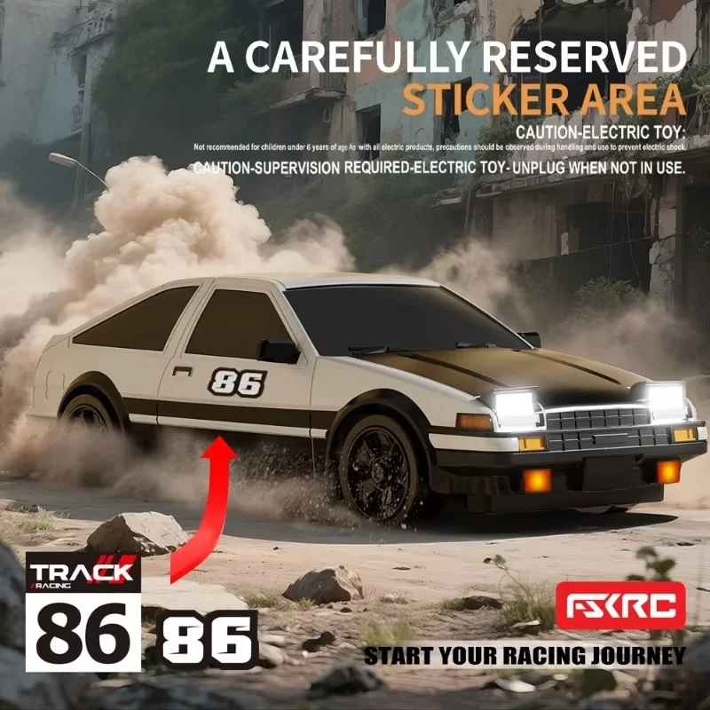 

Drift Rc Car 4x4 Hb Toys 1:18 Ae86 Модель гоночного автомобиля с гироскопом Eps Моделирование переворачивания лампы Дизайн ребенка для подарков на день рождения