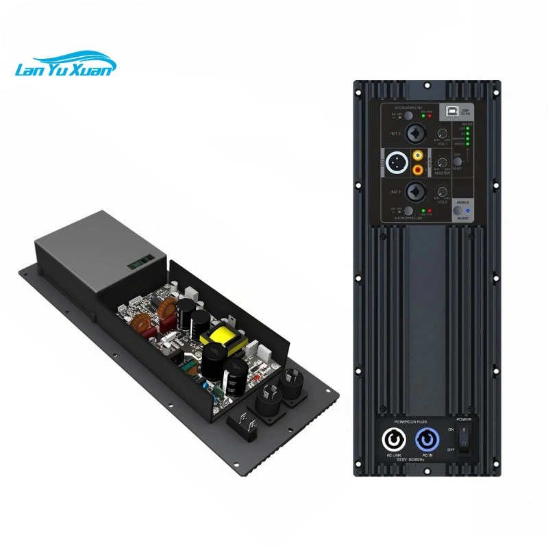 

GAP-1000MD Active Subwoofer Audio Amplifier Board Enclosure Class D Metal Panel DSP Amplifier Board Module For Stage Performance