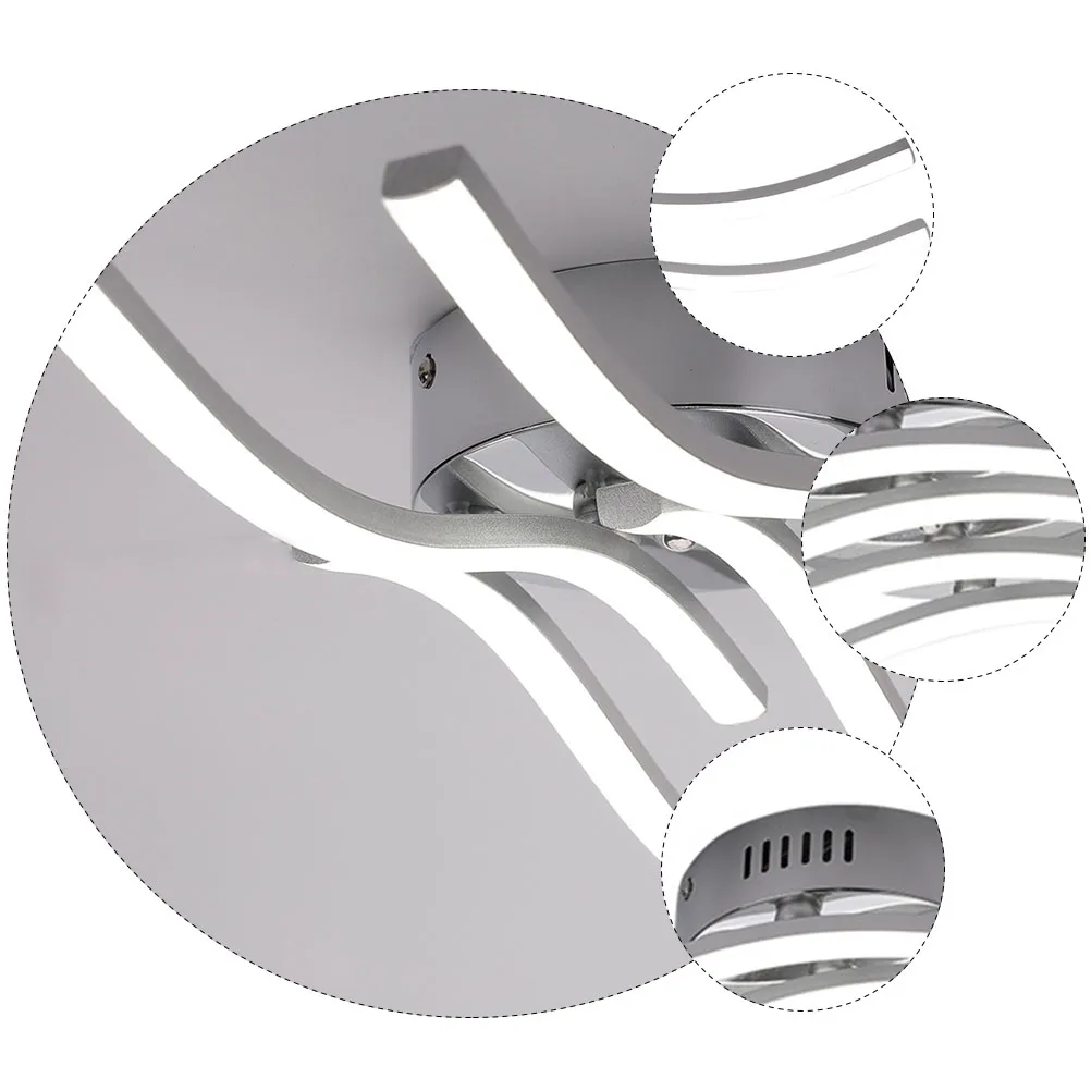 

Wave Ceiling Light Household Lamp Led Lights Bedroom Fixtures Modern Living for