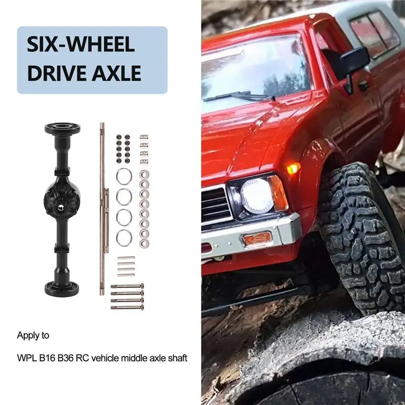 B05C-Middle Bridge Axle Upgraded Parts Metal OP Accessory For WPL B16 B36 RC Car DIY Remote Control Easy To Install Durable