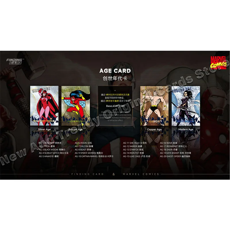 Original  FINDINDCARD Find Card Marvel Comics Universe Evolution Collection Collection Box Handdrawn Card 1/1 Edition