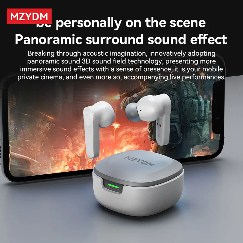 MZYDM Bluetooth Earphone 5.4 TWS Wireless Earphones A98 In Ear Earbuds ENC Noise Reduction Sports Headphones Waterproof Headsets