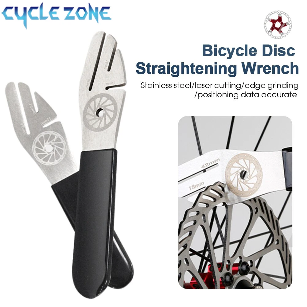 Bicycle Tool Disc Brake Rotor Alignment Truing Tools MTB Flattening Correction Wrench Stainless Steel Bike Repair Tool