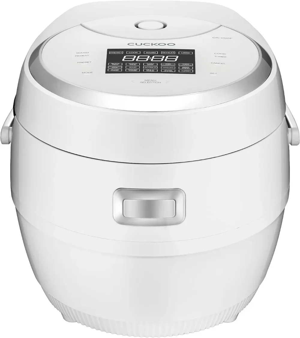 CUCKOO CR-1020F | 10-Cup (Uncooked) Micom Rice Cooker | 16 Menu Options:White Rice, Brown Rice & More,Nonstick Inner Pot, White