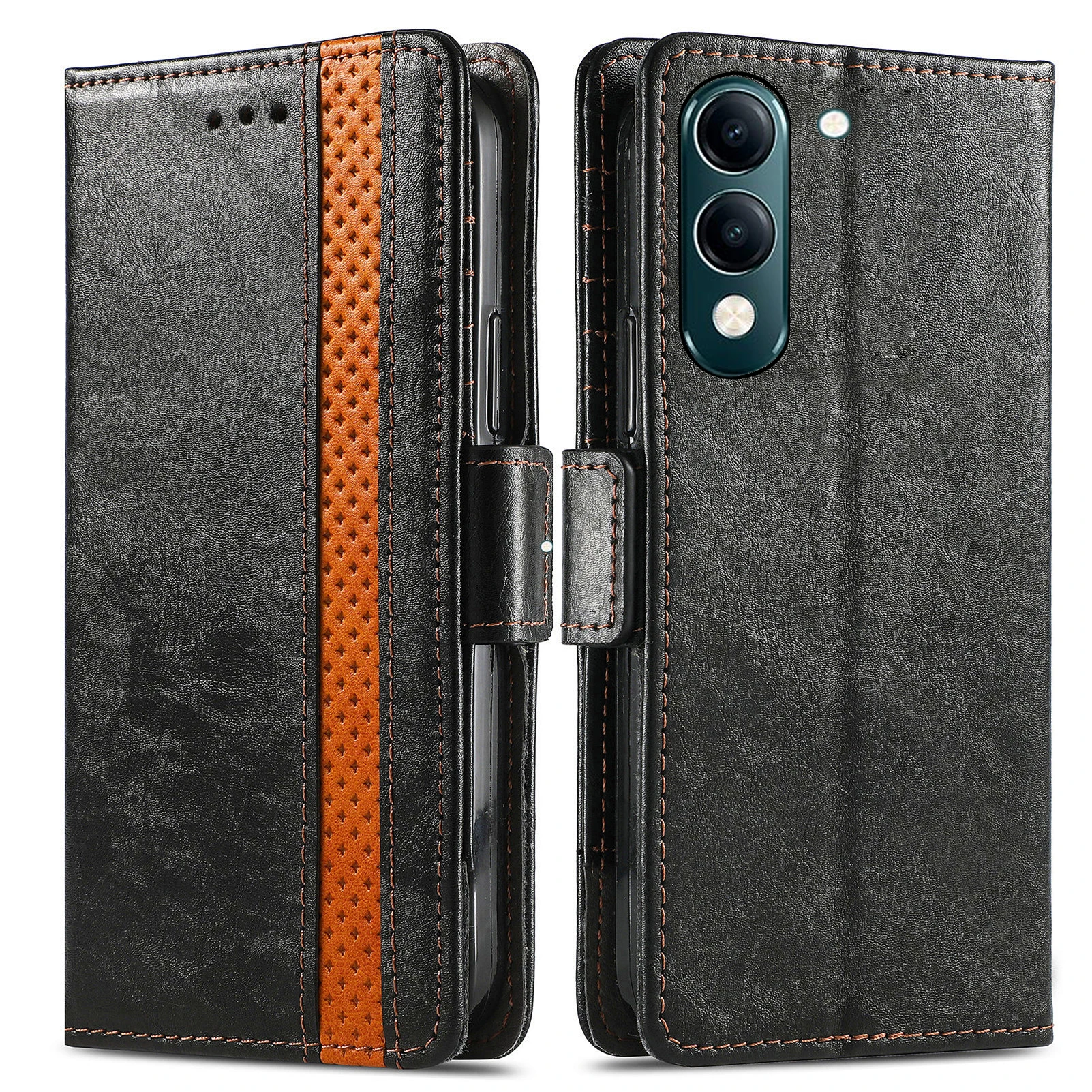 

Flip patched leather card Slot Wallet Cover For vivo Y29s Y31 Y400 Y39 Y02 Y11 2023 Y02A Y02t Y29 4G RFID shockproof phone Case