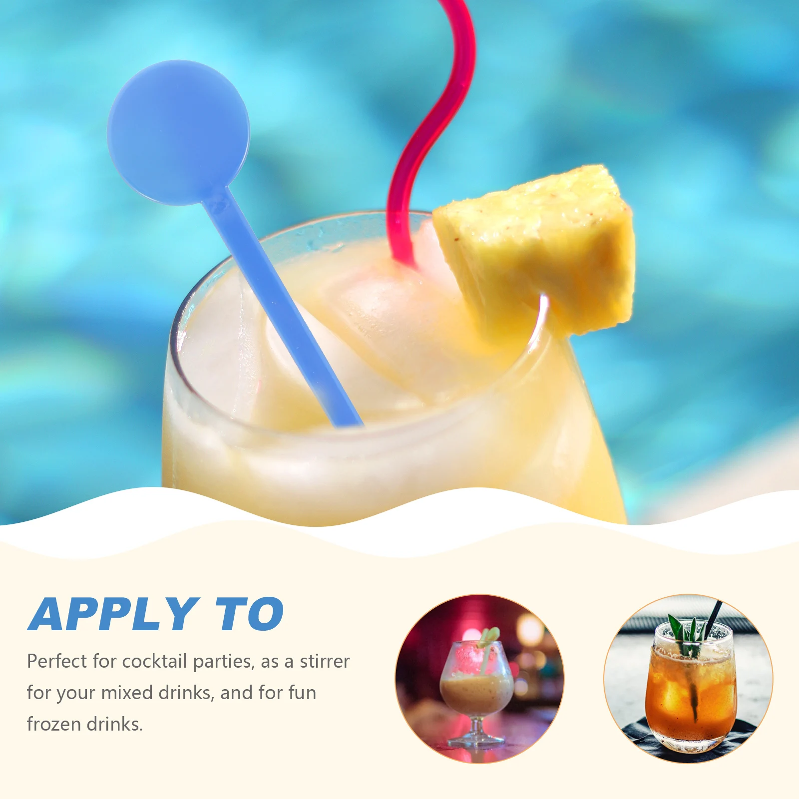 

400 шт. акриловые палочки для завивки, красочная мешалка с круглой головкой, вечерние необходимое для коктейлей, кофе, сока, вина, напитков, смеси