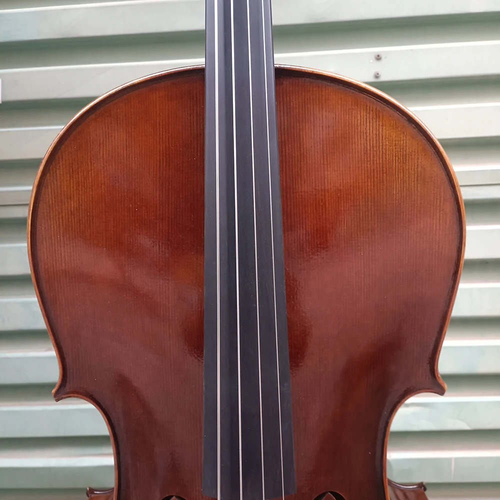 Professional handmade antique Cello 4/4 Natural Flamed maple solid wood Spruce top Panel cello Musical Instruments with bag bow - view 5