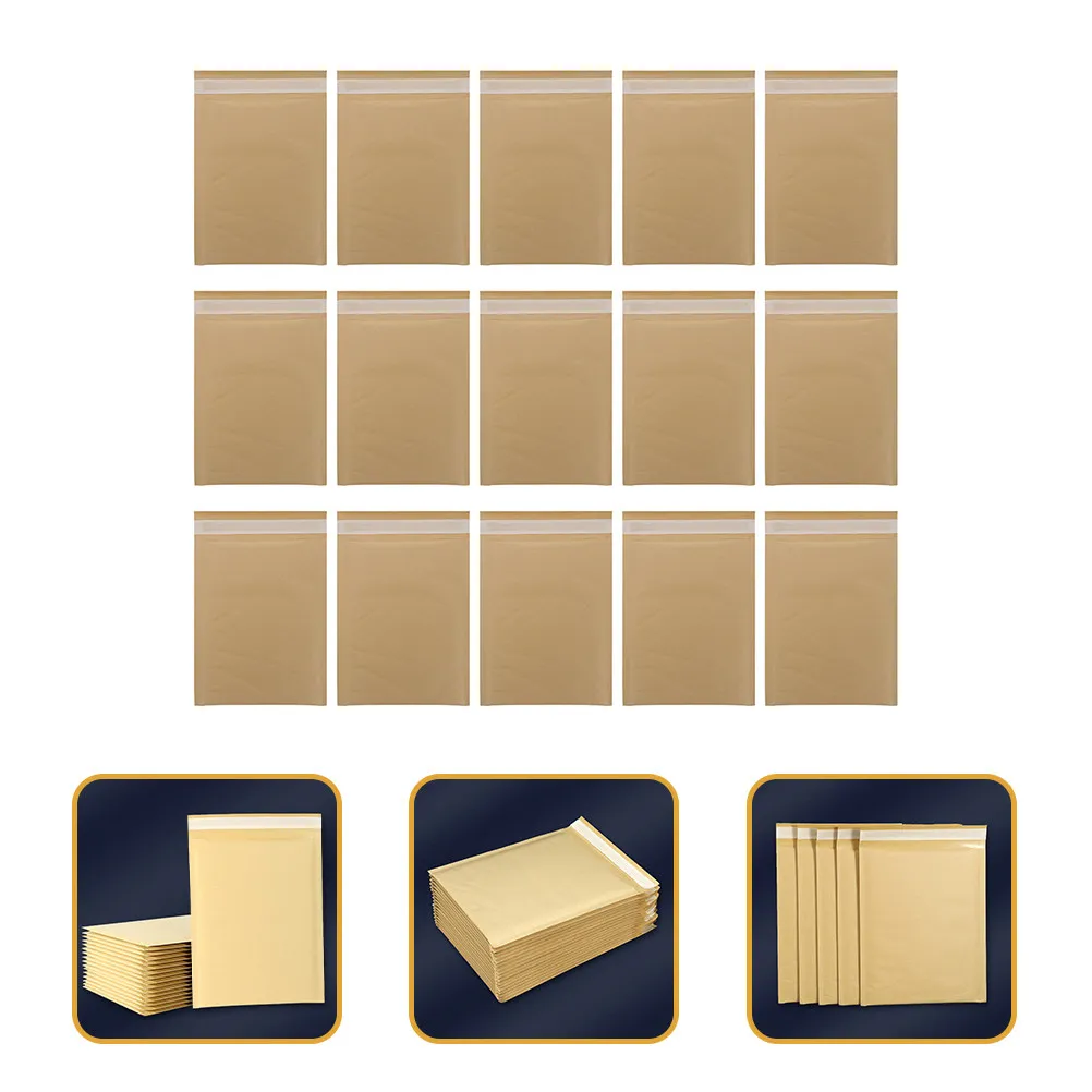25pcs-bubble-packaging-bags-kraft-mailers-water-resistant-padded-envelopes-for-secure-shipping-of-valuable-items
