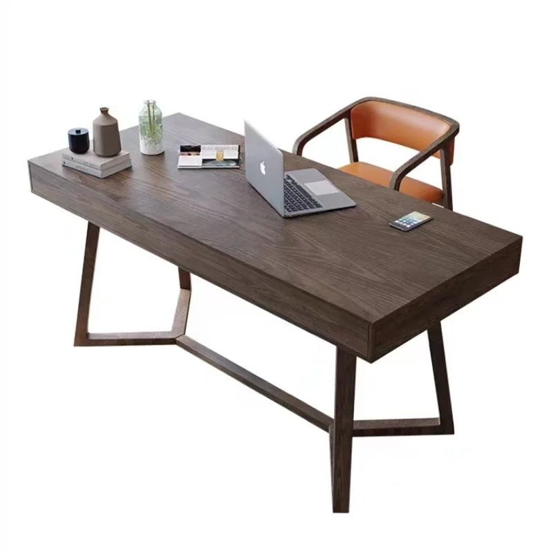 

Ash wood computer desk household solid wood Nordic writing desk bedroom desk