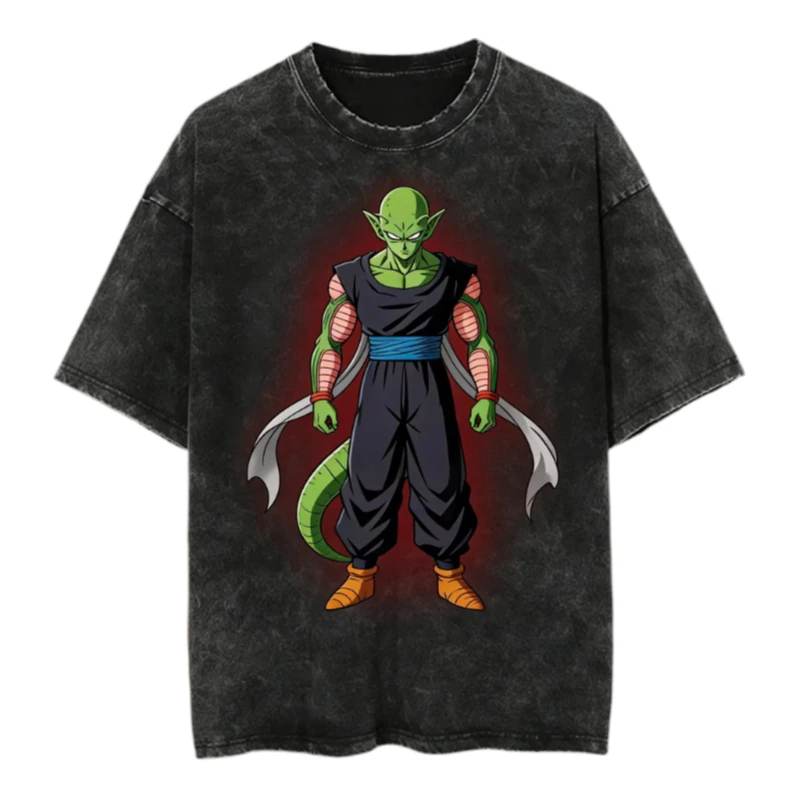 

Classic Dragon Ball Z Washed Cotton T Shirt Unisex Goku Print Short Sleeve Streetwear Top 2026 Summer