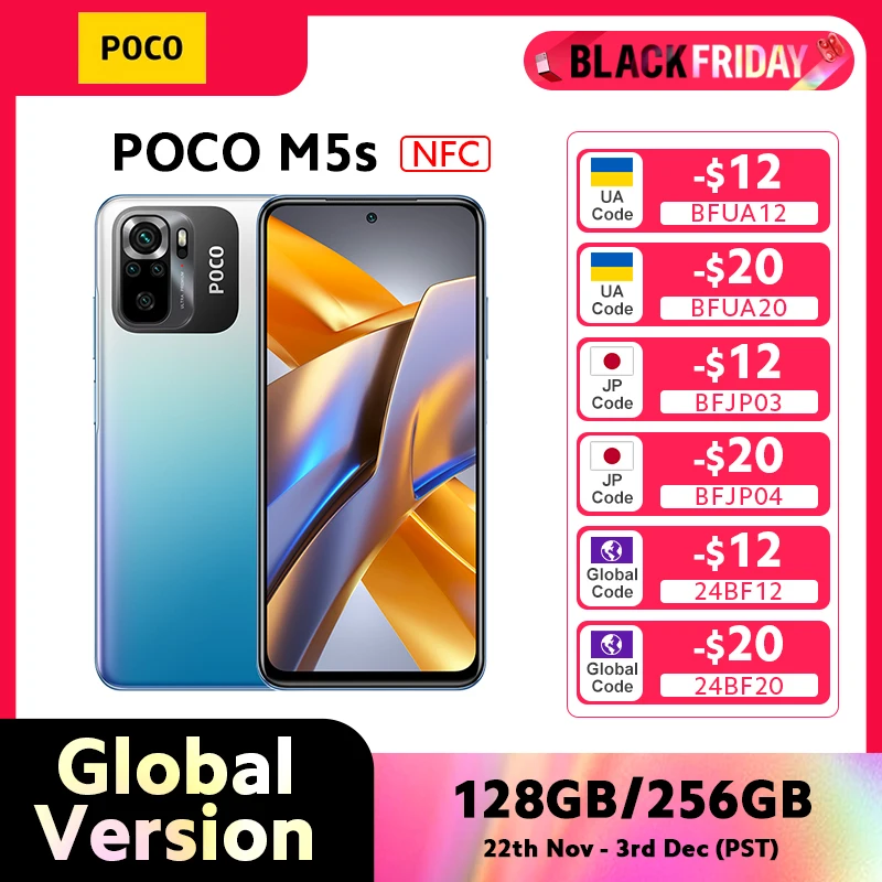 POCO M5s Global Version 128GB / 256GB MTK G95 64MP Quad camera 6.43" AMOLED Dotdisplay 5000mAh 33W NFC 900+ sold248,700.05540,654.78Save 291,954.73-54%Free shippingXiaomi Mi - Global StoreSee previewS