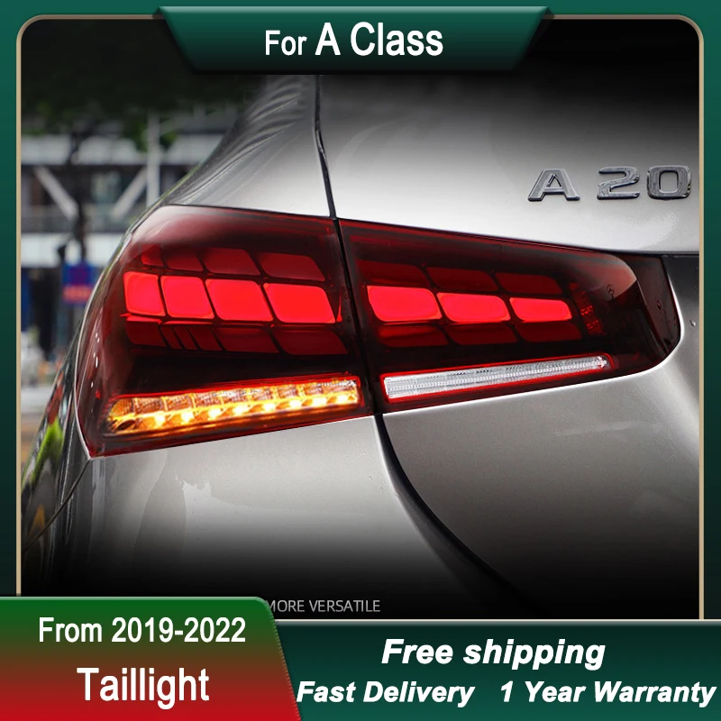 

Car Tail Lights For Mercedes-Benz A CLASS 2019-2022 FUll led Tail Lamp Dynamic Turn Signal Light Tail Lamp Assembly