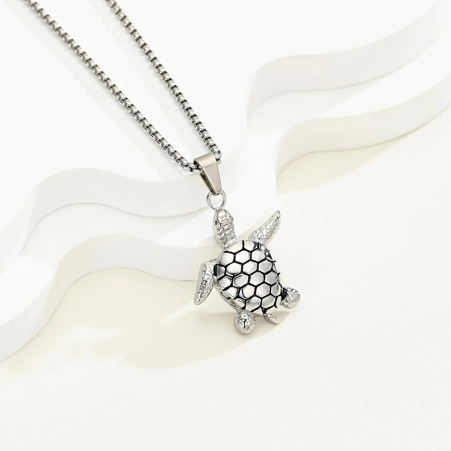 Turtle Shape Cremation Urn Jewelry Necklace cremation Jewelry for Ashes Customizable Keepsake Pendant Support Free Customization