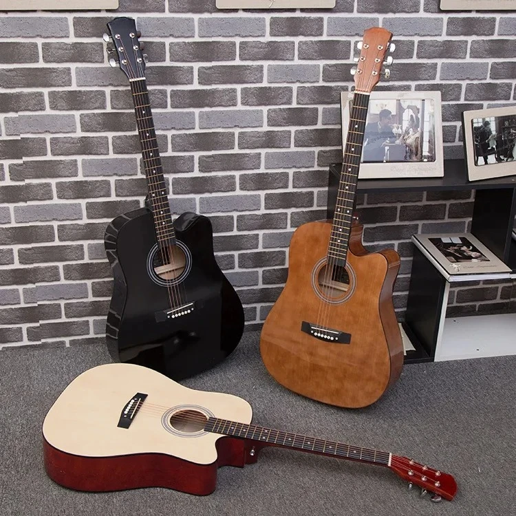 

Hot Sale 41 Inch Spruce Veneer Matte Cheap Acoustic Electric Guitar