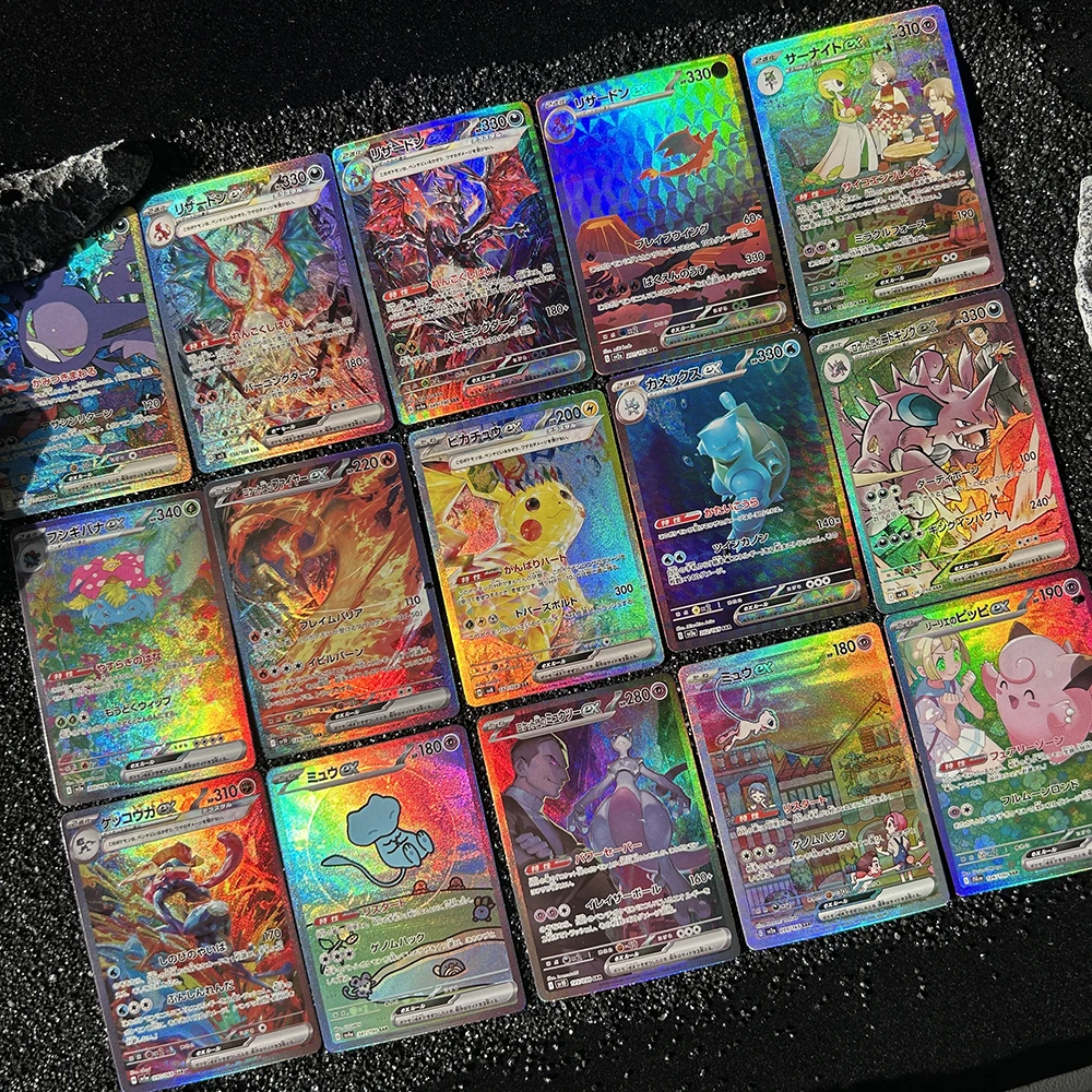 

1/17 шт. Diy аниме PTCG коллекционная карта Pichu Ex Gengar Vmax Rule голографическая игровая коллекционная карта классическая игра аниме-карта подарок