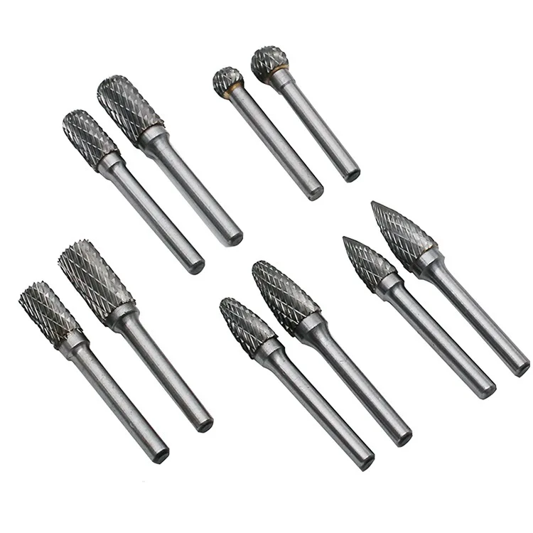 Rotary Bur Rotary File Tungsten Carbide Woodworking  Drilling Milling Cutter Bit Shank Die Grinder Drill Polishing Tools