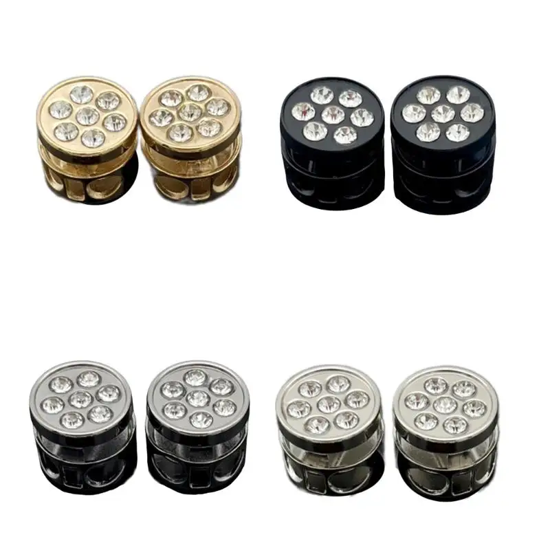 

652F 10Pieces Metal Cord Locks Elastic and Round Drawstring Adjuster for Convenient Adjustment of Drawstrings and Laces