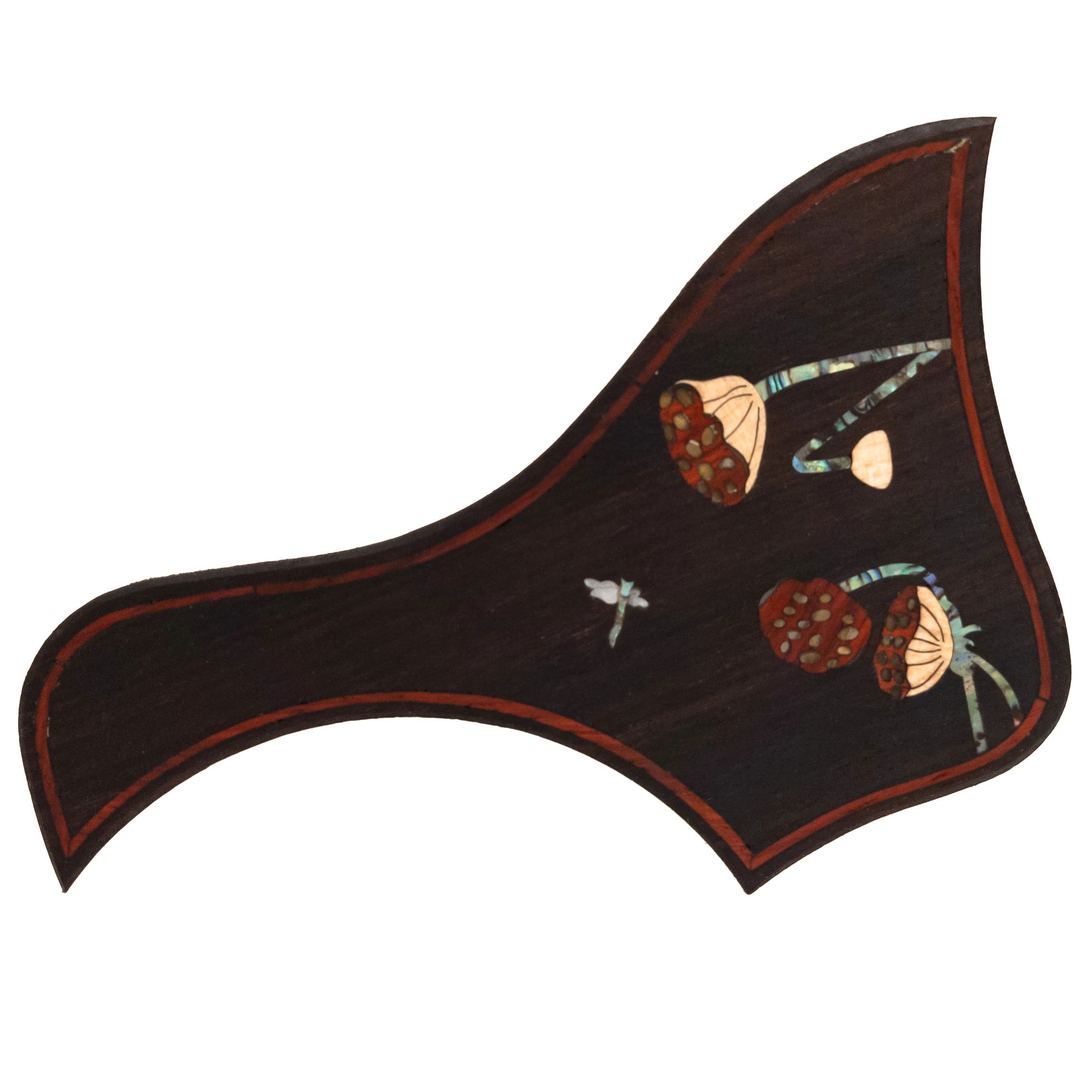 Rosewood Acoustic Guitar Pickguard Solid Wood Inlaid Inlaid Abalone Flower for 40-42 Inch Acoustic Guitar Scratch Plate