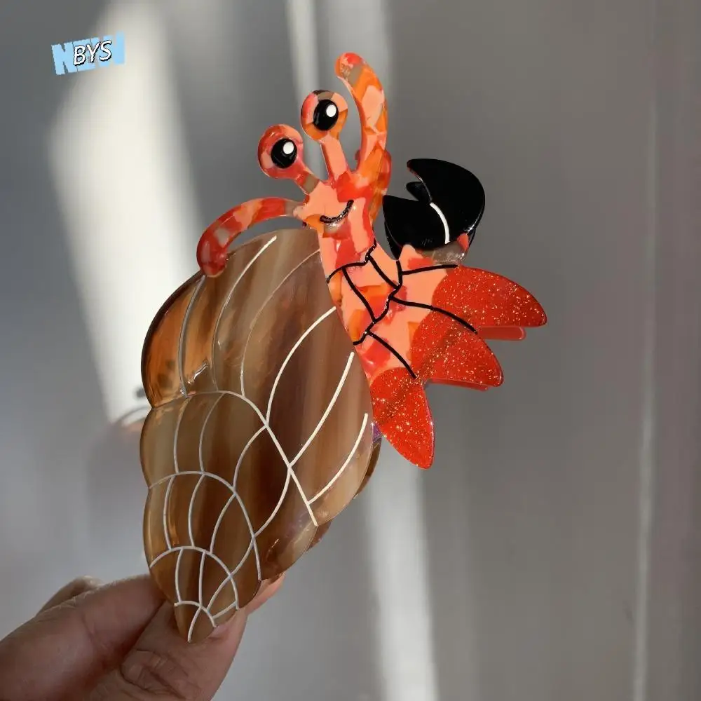 

Cartoon Crab Hair Claw Headdress Korean Style Animals Hair Claw Hair Accessories Acetic Acid Creative Crab Clip Gift