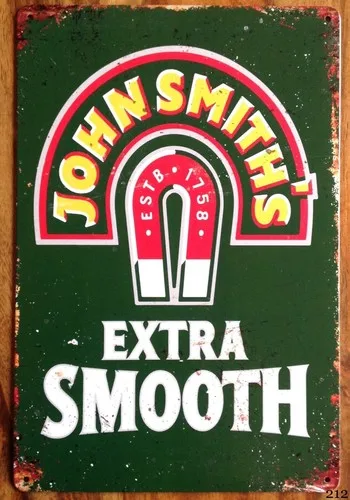 Metal Signs - JOHN SMITHS Retro Wall Plaque Kitchen Man Cave Beer Bar Tin Sign --Tin Sign