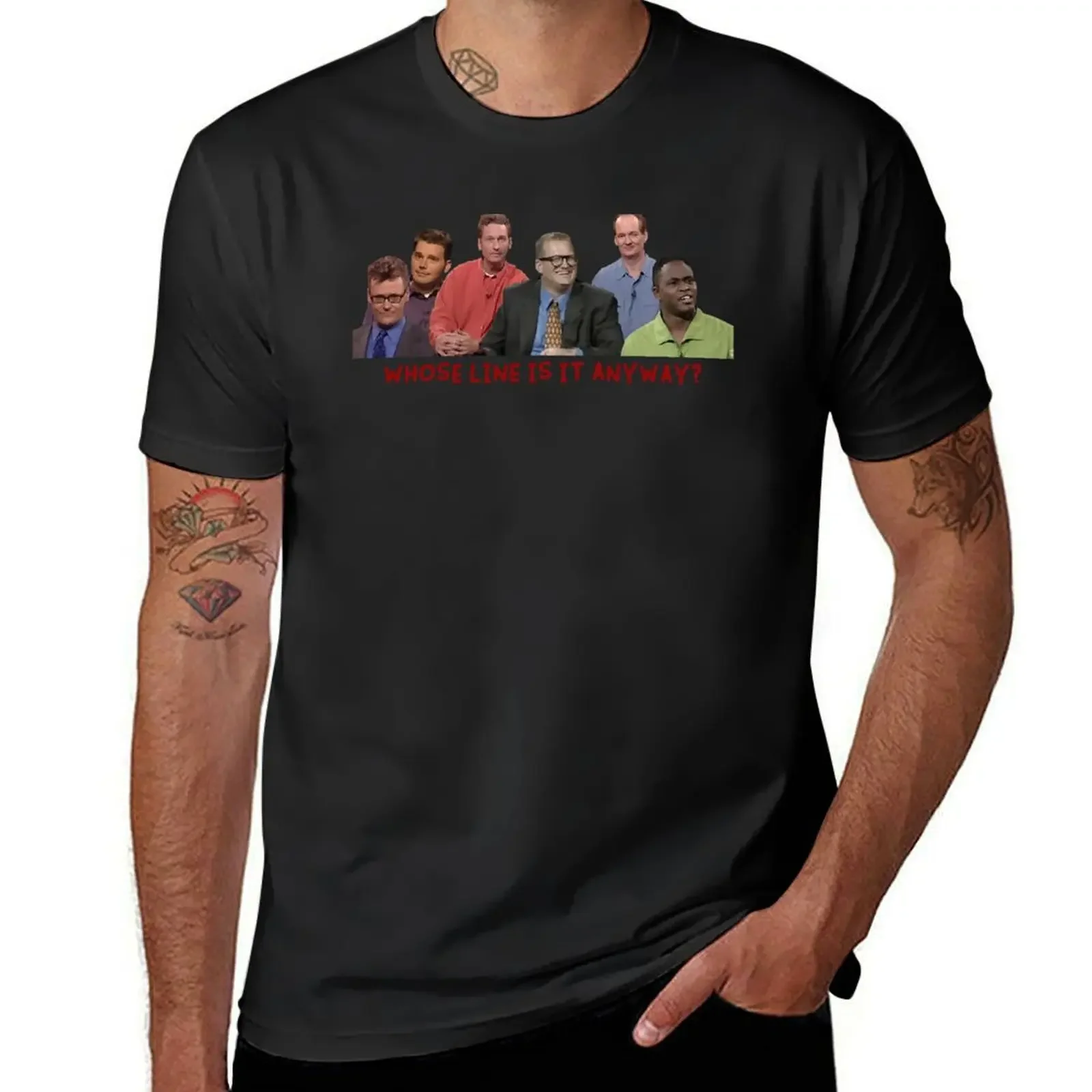 Whose Line is it Anyway Cast! T-Shirt vintage anime shirt tops men clothing