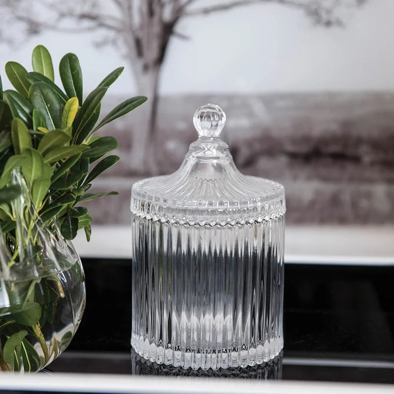 

Ancell Glass Jar with Lid, 6 oz, Airtight Storage Container for Kitchen, Bathroom, or Office Use