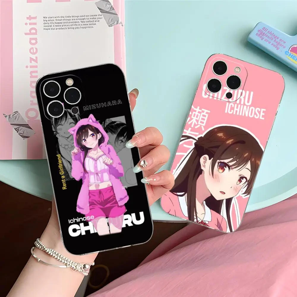 

Rent Girlfriend Chizuru Mobile Phone Case for iPhone 16 15 14 13 12 11 X XR XS 8 6 Pro Max Plus Mini Clear Colour Printing Cover