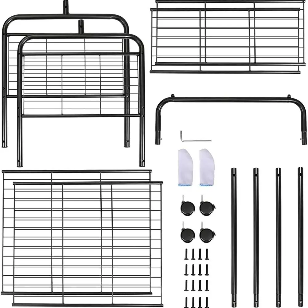 Mobile Laundry Hamper with Hanging Rack and Storage Organizer on Wheels