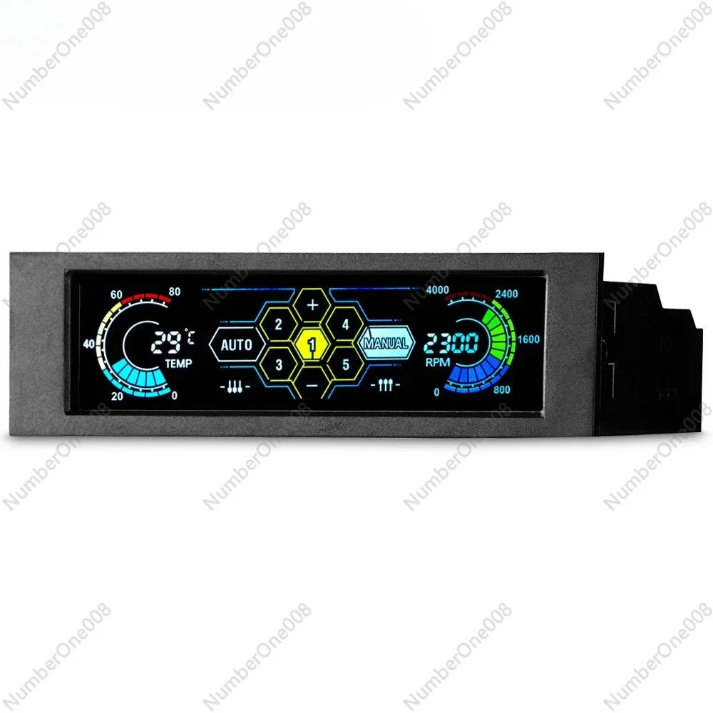 

5 Channel Touch Screen Fan Controller PC Case Touch Temperature Control Automatic Cooling Fan Hub
