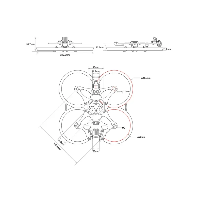 BETAFPV Pavo35 Brushless Whoop Frame