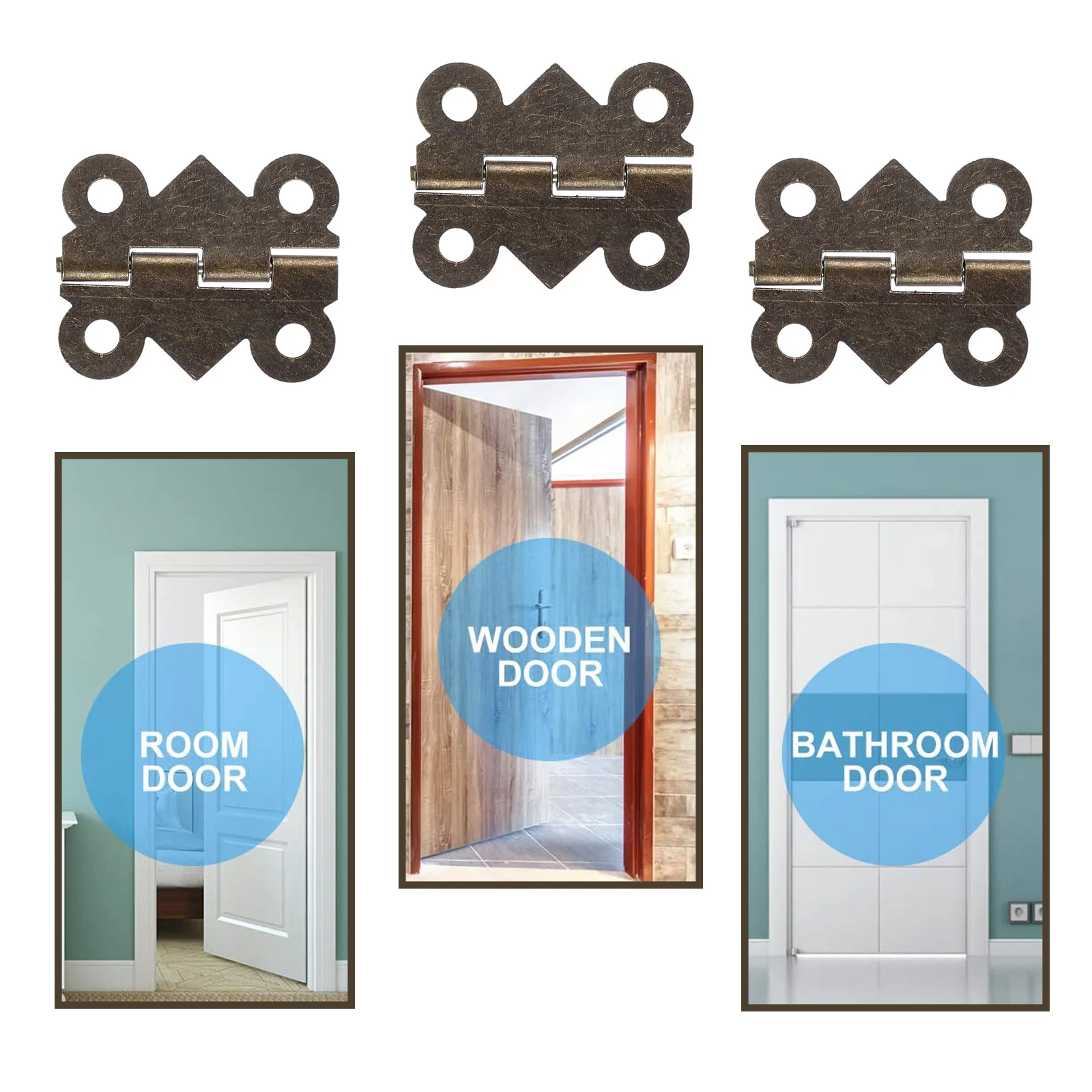 

48pcs Hinges Bronze Engraving Design Durable Rust Resistant For Cabinet Wardrobe Door Furniture Diy Accessories